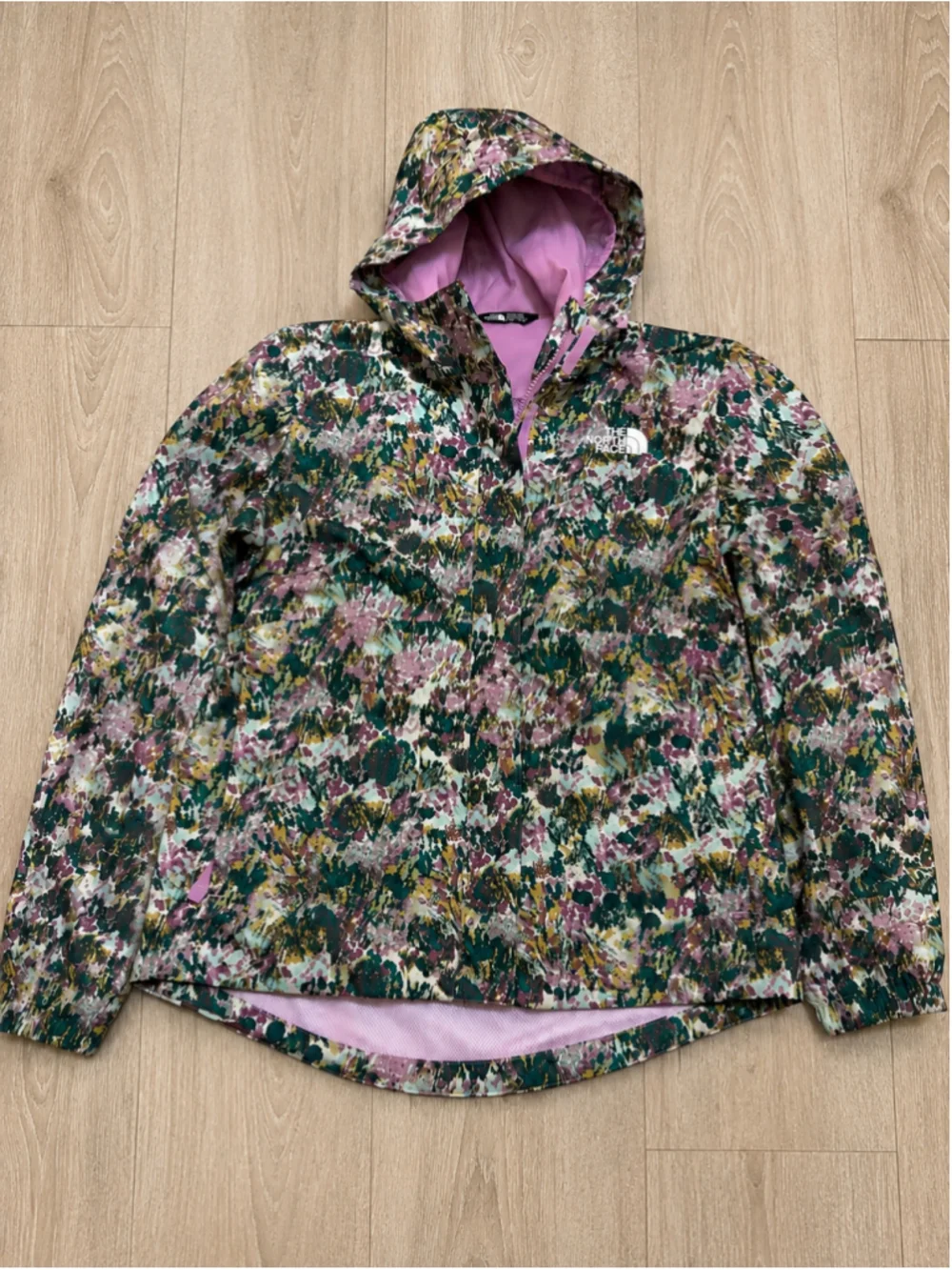 The North Face Girls XL 14/16 Lavender Floral Rain Jacket Hooded Waterproof 2024